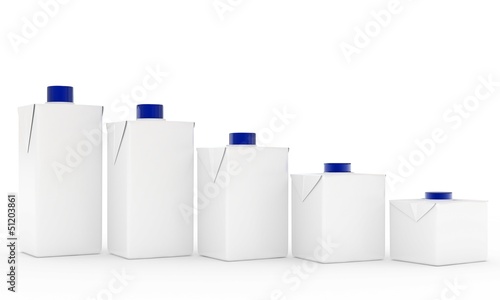 white boxes (the concept of the schedule of the sales photo