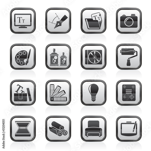 Graphic and website design icons - vector icon set