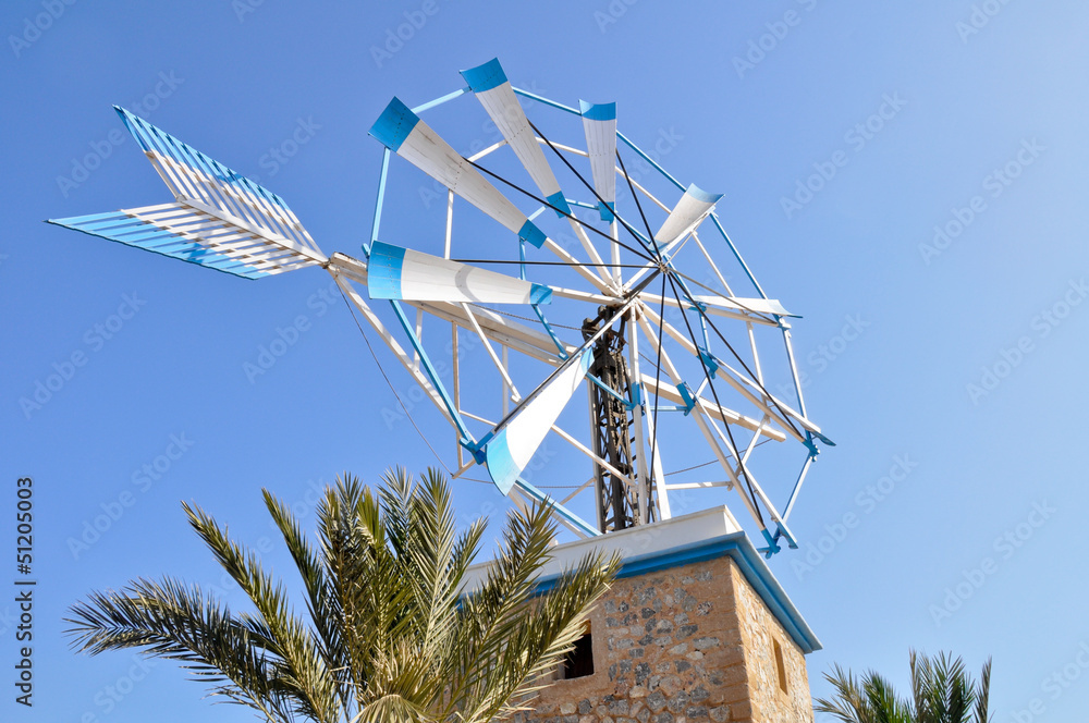 Ancient windmill in Ibiza (Spain)