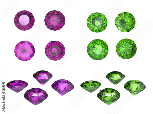 Round Gemstone isolated