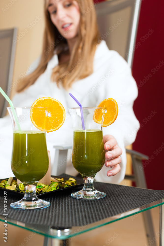Wellness - Chlorophyll-Shake on a table Wellness - Chlorophyll-Shake on a table