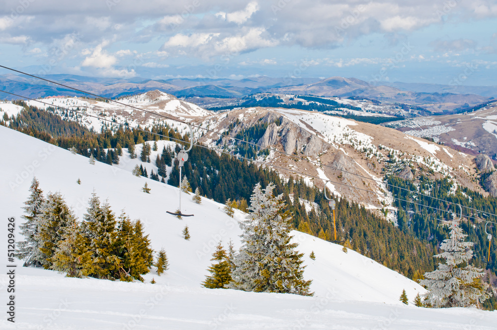 Dragging ski lift in Kopaonik