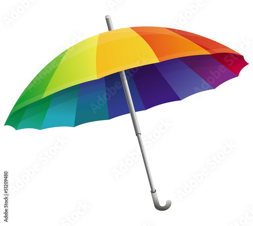 Vector umbrella  in rainbow colors