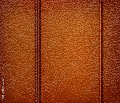 brown leather background. Vector illustration.