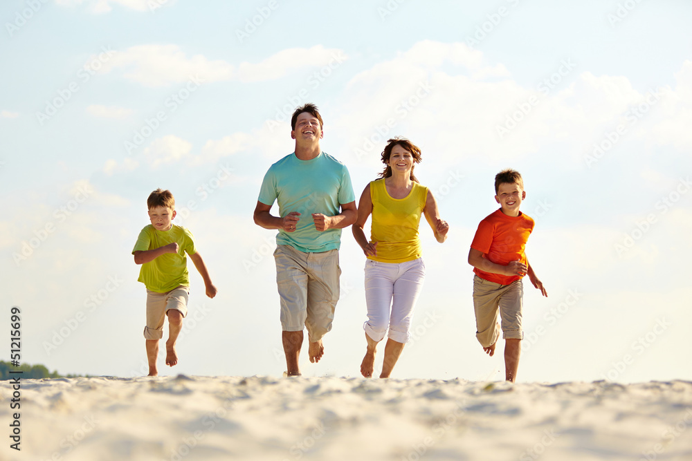 Family running