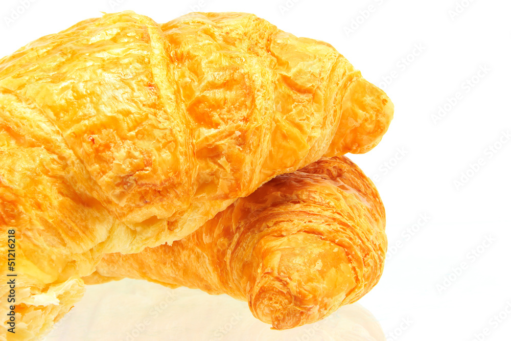 Fresh and tasty croissant over white background Fresh and tasty croissant over white background