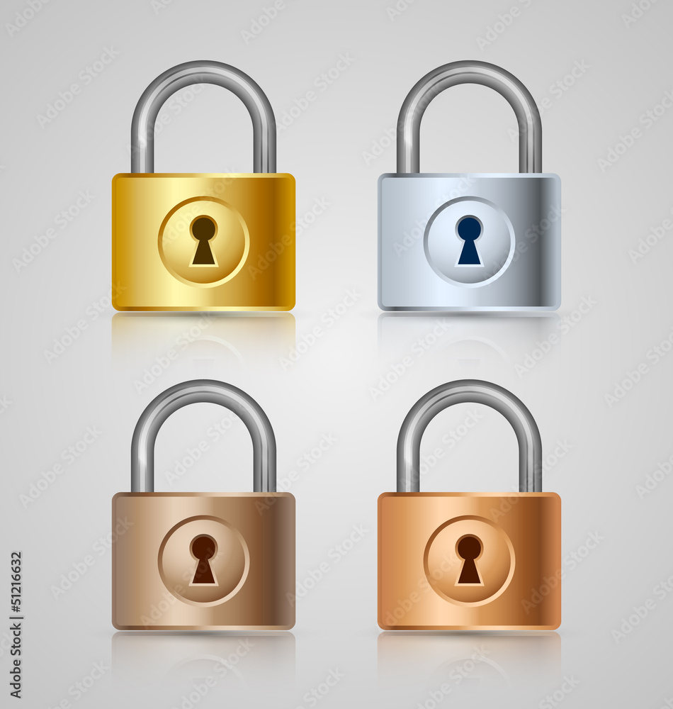 Naklejka premium Padlock icons