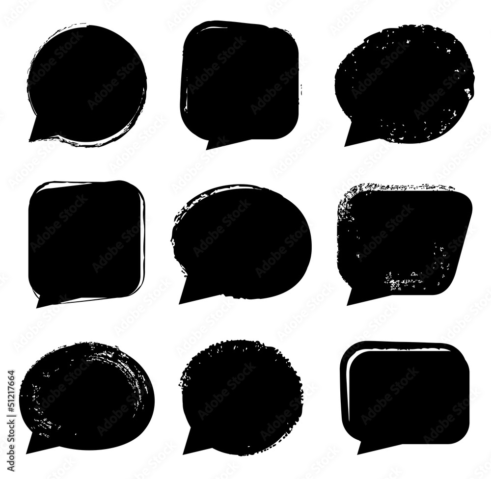 Speech bubble set