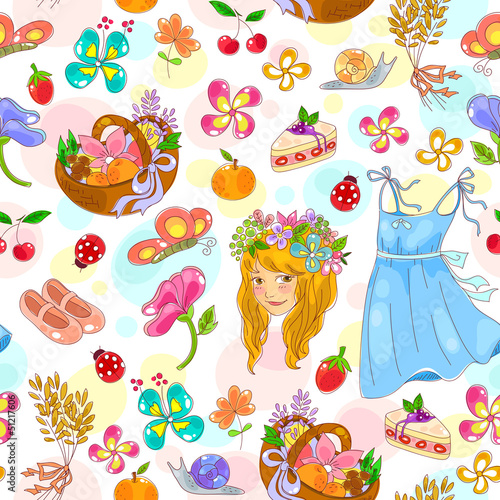 pattern for early summer and Hebrew holiday Shavuot