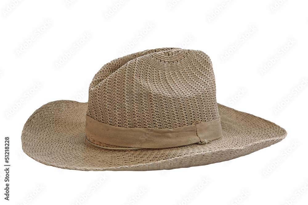 straw hat isolated on white background