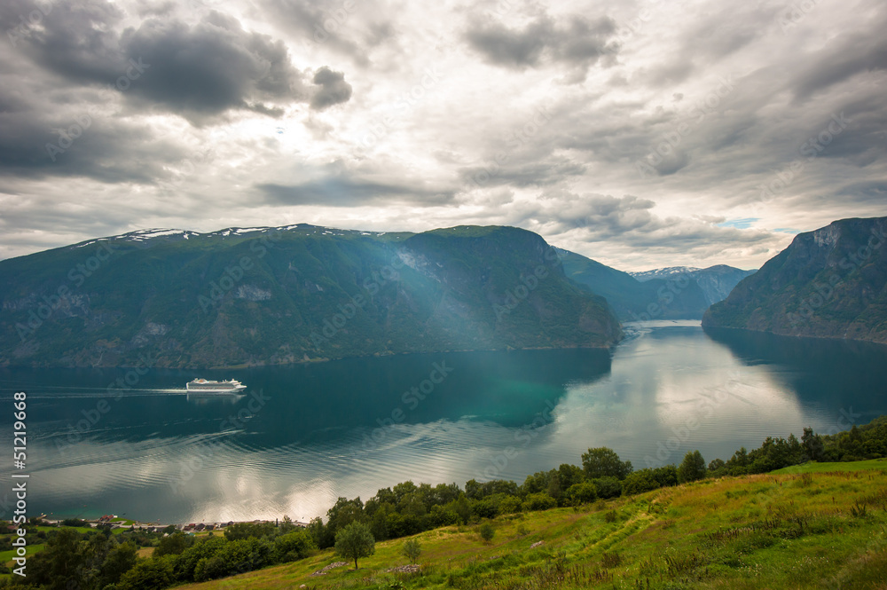 View of Aurlandsfjord, Norway