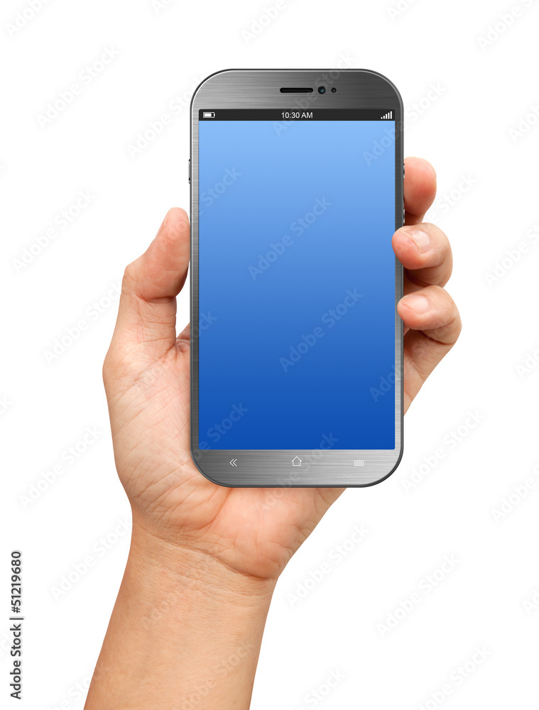 Hand holding A Big Screen Smartphone with blank screen Hand holding A Big Screen Smartphone with blank screen