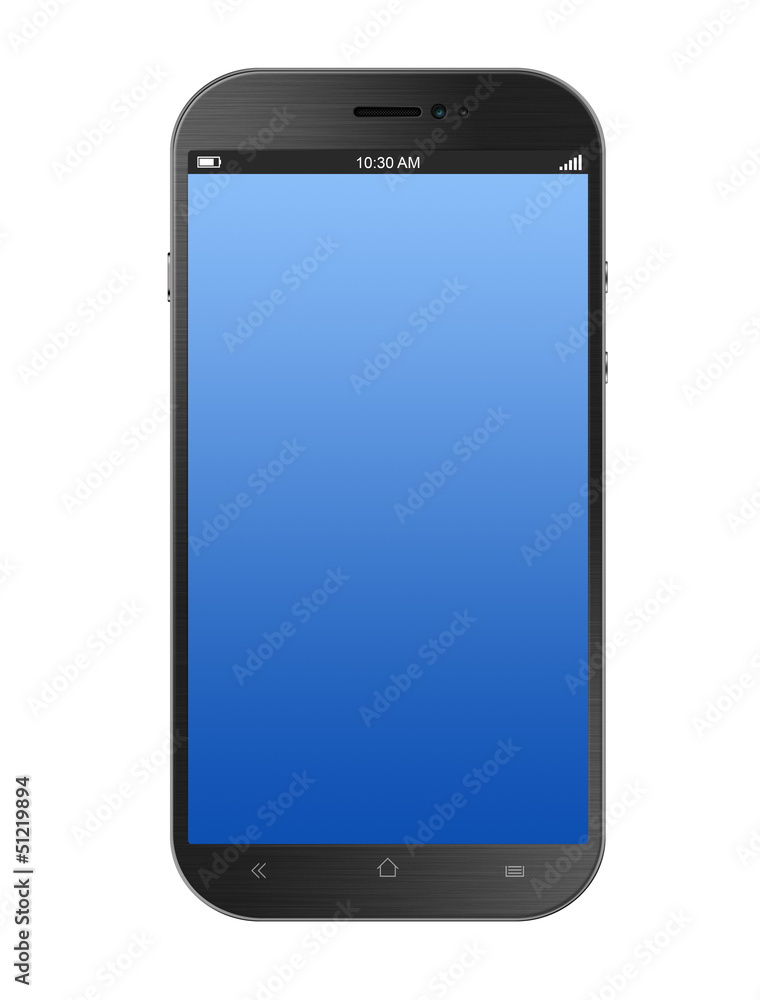 Dark Grey Smartphone Isolated on White Background Dark Grey Smartphone Isolated on White Background
