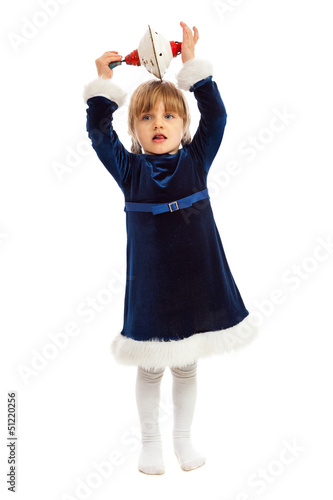 Little girl with humming top