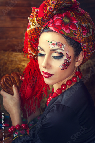 Portrait of a Russian beauty Solokha