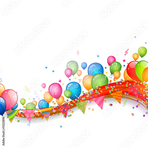 Vector Background with Colorful Balloons