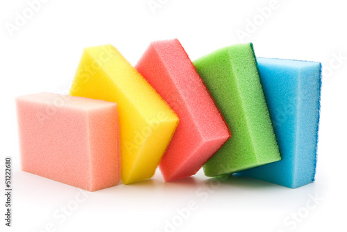 double side cleaning sponges line up