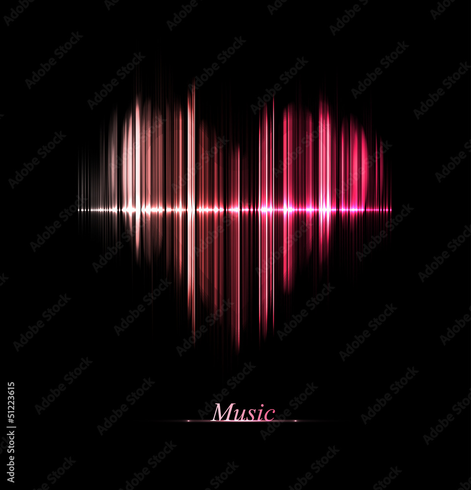 Love of music - obrazy, fototapety, plakaty 