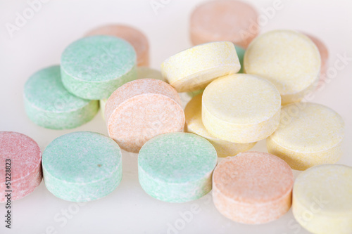 multicolored pills