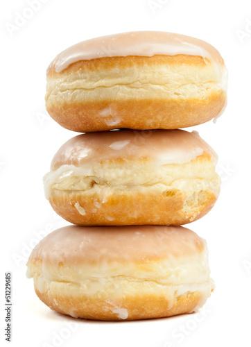 Stack of three German pancake pastries