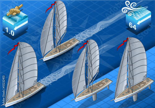 isometric sailships in navigation