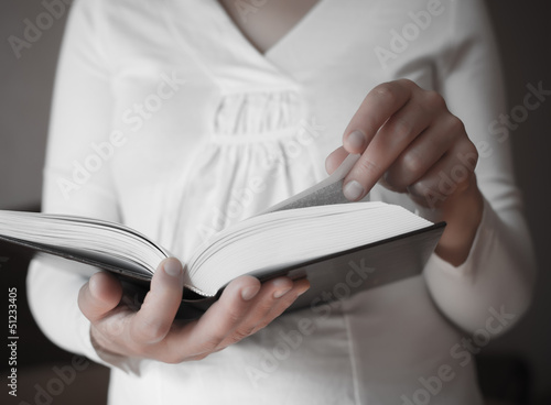 Woman reading a book