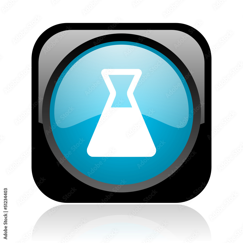 chemistry black and blue square web glossy icon chemistry black and blue square web glossy icon
