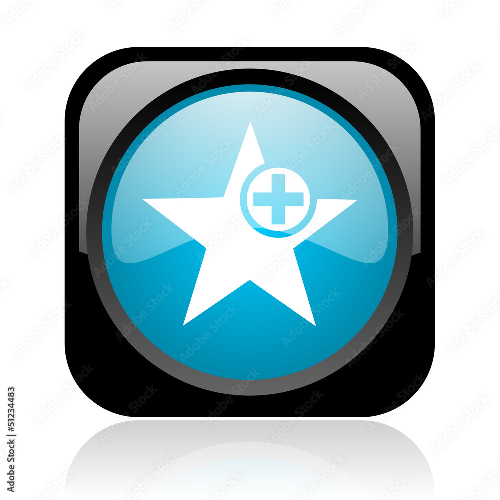 star black and blue square web glossy icon star black and blue square web glossy icon
