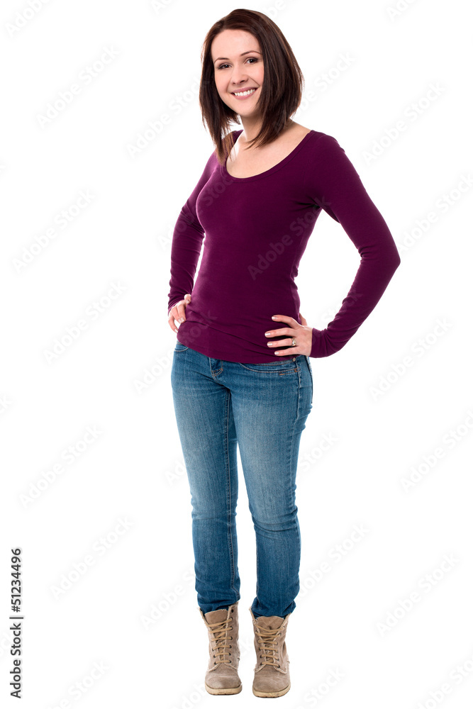 Fashionable young smiling woman Fashionable young smiling woman