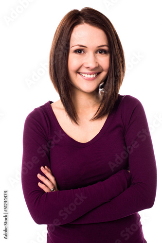 Attractive girl posing confidently © stockyimages