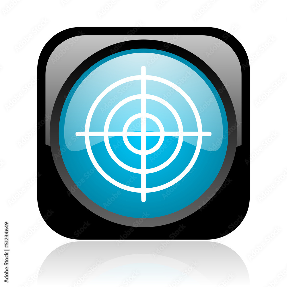 target black and blue square web glossy icon target black and blue square web glossy icon