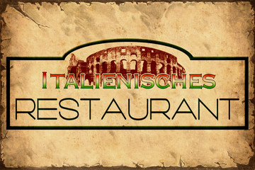 Store enrouleur Poster vintage Affiche restaurant italien style pizzeria vintage  © Thomas Reimer