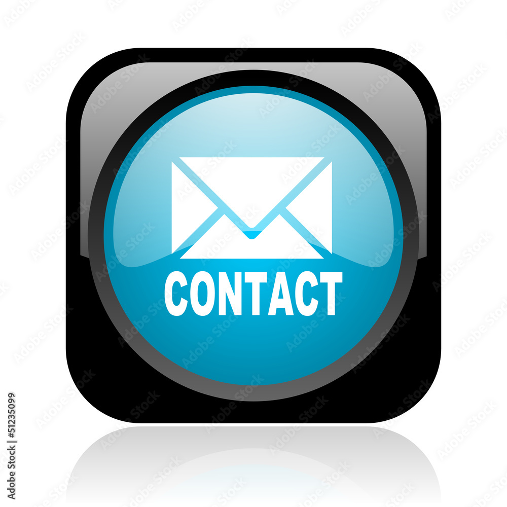contact black and blue square web glossy icon contact black and blue square web glossy icon