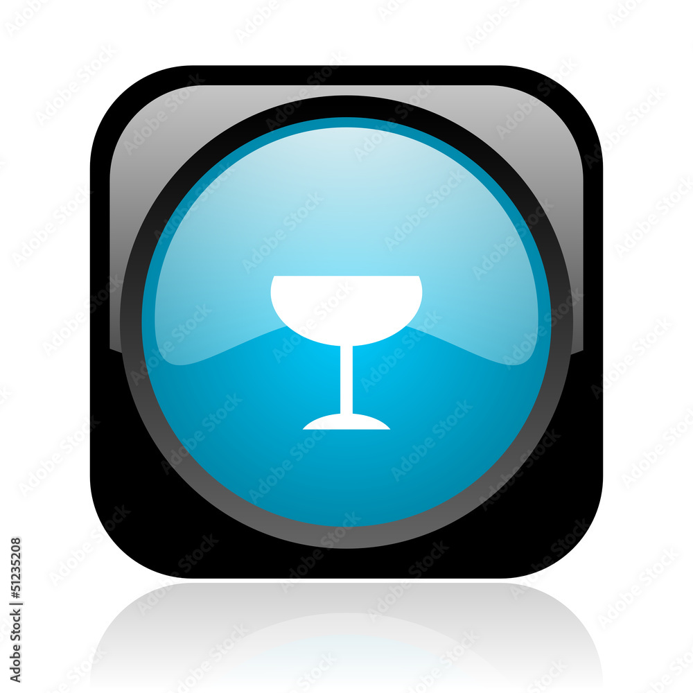 glass black and blue square web glossy icon glass black and blue square web glossy icon