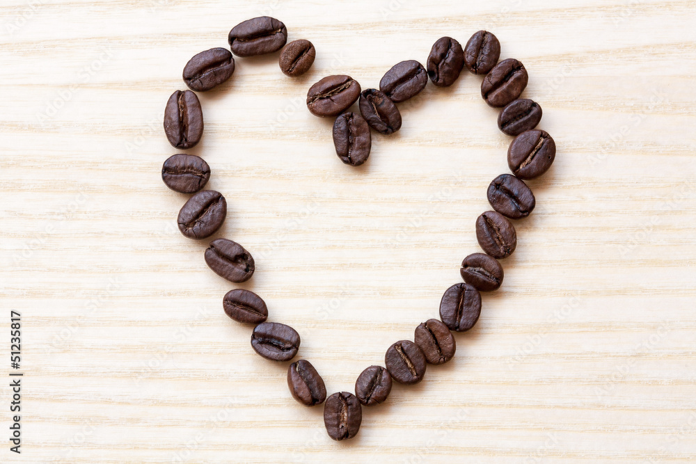 Coffee beans heart Coffee beans heart