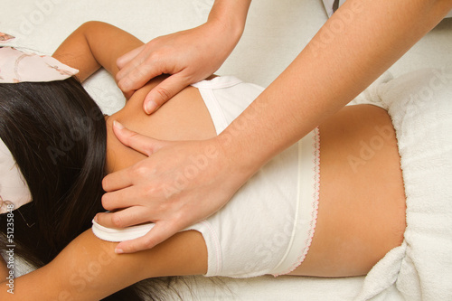 Wallpaper Mural children massage with mother hand Torontodigital.ca