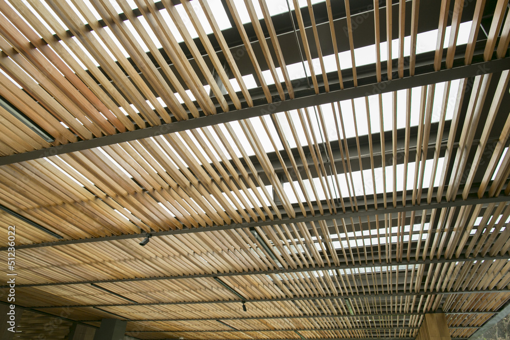 Wood ceiling lath