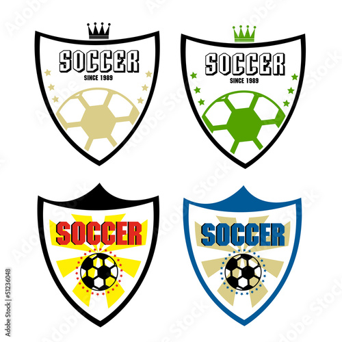 set of soccer badge