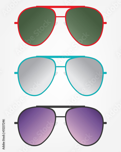 Set of retro sunglasses