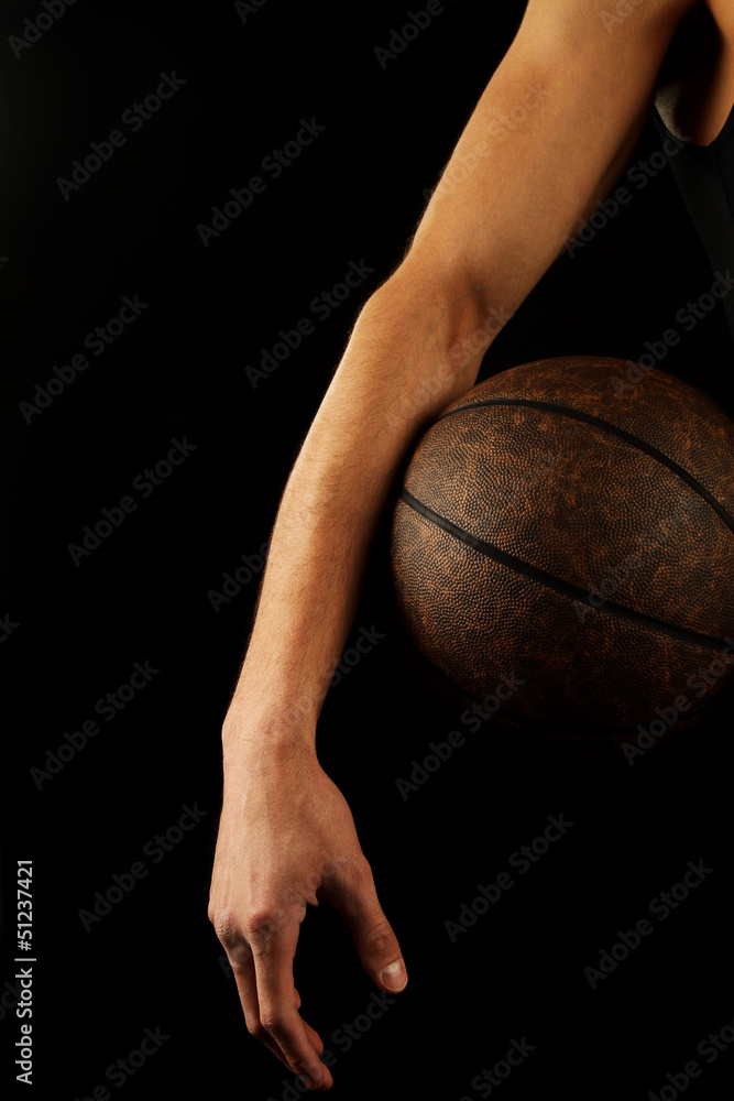 Basketball player holding ball Basketball player holding ball