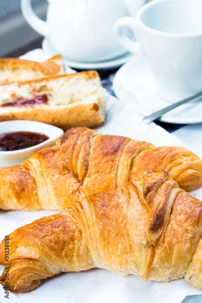 coffee and croissants