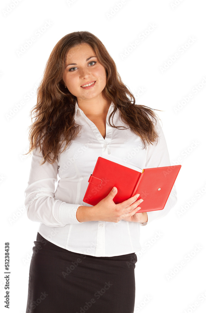 charming young businesswoman isolated on white background charming young businesswoman isolated on white background