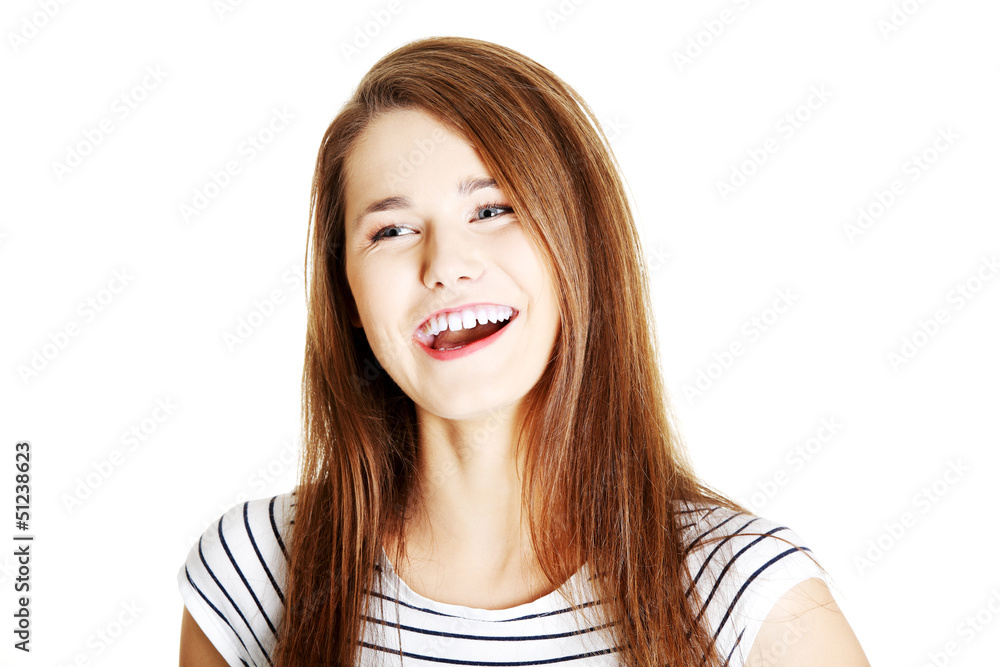 Smiling student girl Smiling student girl