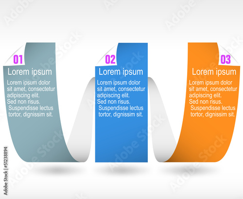 ribbons design containing text - webdesign