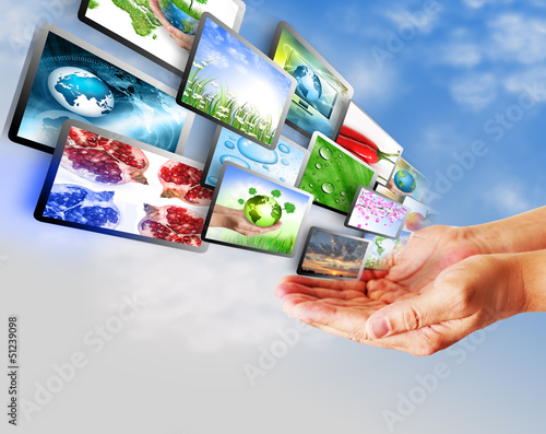 Television and internet production technology concept