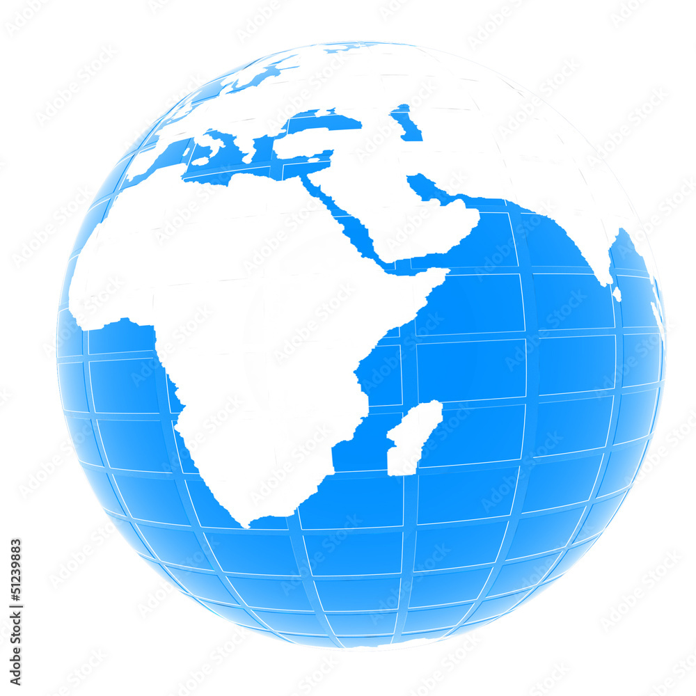 Fototapeta premium Earth Isolated on white background