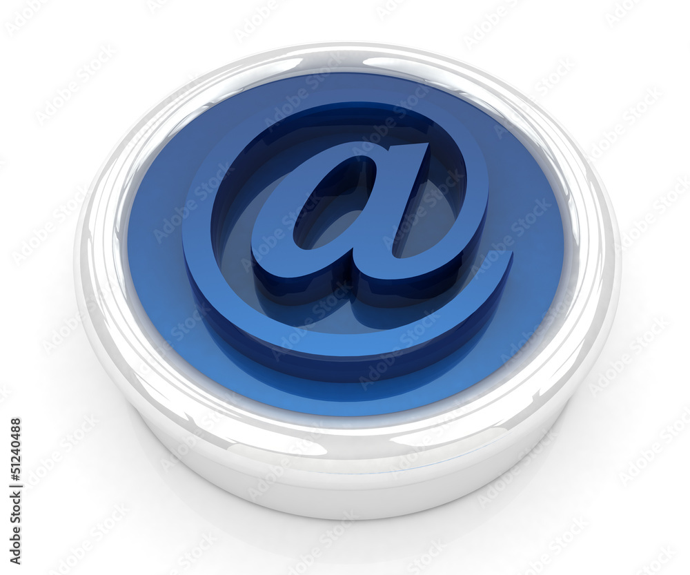 3d button email Internet push 3d button email Internet push