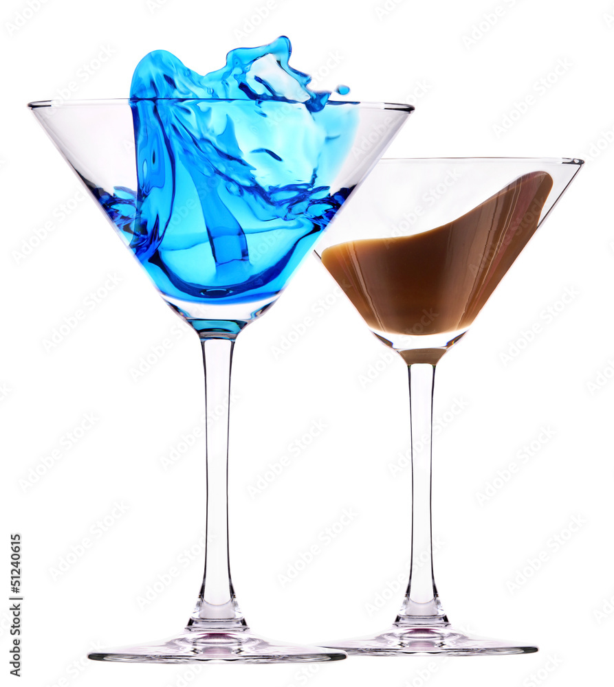 alcoholic cocktail set  splash