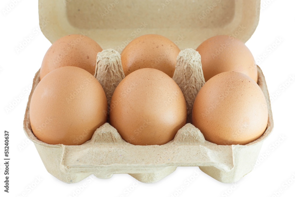 eggs in the package isolated eggs in the package isolated