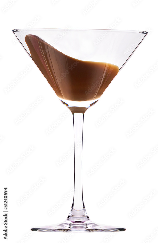 chocolate cocktail with splash chocolate cocktail with splash